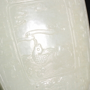 Jarrón de jade blanco de Hetian 