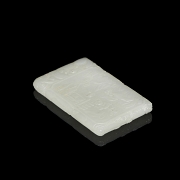 Placa de jade blanco de Hetian 
