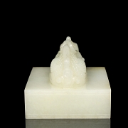 Sello de jade blanco tallado