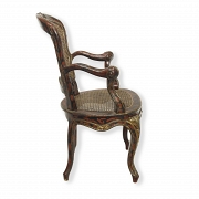 Louis XV style cane armchair, late 19th century - 1