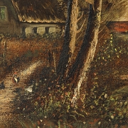 20th-century French school ‘Houses by the Lake’