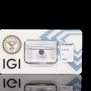 Diamante natural en talla brillante, 0.54 ct, certificado IGI