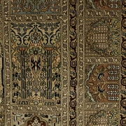 Alfombra kachemir seda pura, diseño Ghom, s.XX