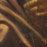 19世纪西班牙画派《捧杯老人》