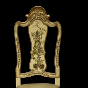 Cuatro sillas de estilo Reina Ana con decoración Chinoiserie, s.XX