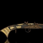 Decorative flintlock rifle in the Moukahla style, 20th century