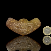 Colgante ritual de jade tallado, cultura  Liangzhu