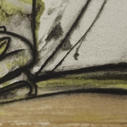 何塞·贝迪亚 José Bedia（1959-）《草地上的圣母》，2004年