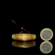 Cuenta de ágata natural bandeada, dinastía Liao