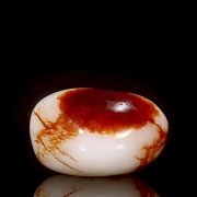 Guijarro de jade blanco de Hetian, dinastía Qing