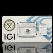 Diamante natural en talla brillante, 1.02 ct, certificado IGI
