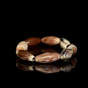 Pulsera de ocho cuentas de ágata, dinastía Liao
