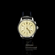 Extraordinary prototype Omega wrist chronograph, Calibre 33.3 CHRO T1-T2