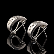 Pendientes de oro blanco 18k con diamantes