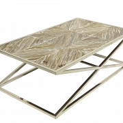 Coffee table in oak and steel legs - 3
