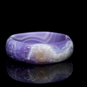 Brazalete de ágata morada 