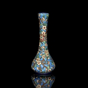 Longwy, glazed ceramic vase ‘Branch in bloom’, 20th century