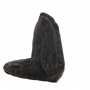 长款棕色貂皮大衣