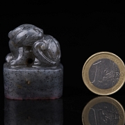 Sello de jade gris de Hetian