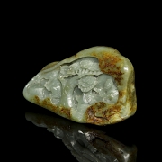 Carved jade figure, ‘Elders under the tree’, 20th century - 2