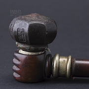 Pipa Antigua de bambú y marfil. - 4