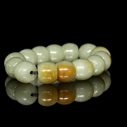 Pulsera de catorce cuentas de jade de Hetian, cultura Hongshang