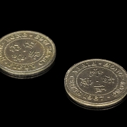 Two 50-cent coins, Hong Kong, 1963 and 1967