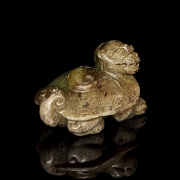 Yellow jade figure of a ‘dragon turtle’, Warring States period