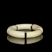 White jade bead bracelet, Zhou style