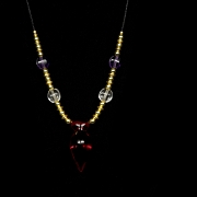 Collar de cuentas de cuarzo de colores, dinastía Liao