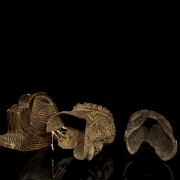 Conjunto de tres máscaras rituales, África occidental, s.XX - 5
