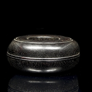 Caja de madera tallada, dinastía Qing