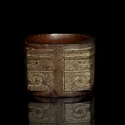Cong de jade tallado, cultura Liangzhu
