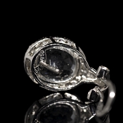 Pendientes en oro blanco de 18 kt con aguamarinas y diamantes