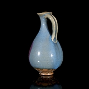 Jarra de cerámica esmaltada, horno Jun, estilo Song