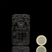 Placa negra tallada