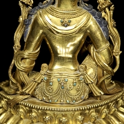 Figura de bronce dorado 