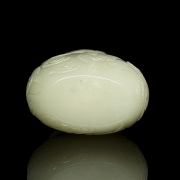 Botella de rapé de jade blanco 