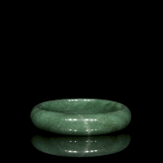Green jade bangle, 20th century