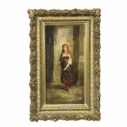 J. Harwey (19th century) ‘Young Man with Mandolin’