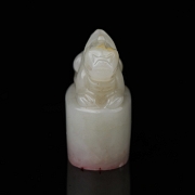 Sello oval de jade blanco de Hetian