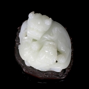 Figura de jade blanco de Hetian