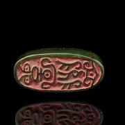 Sello de jade verde espinaca 