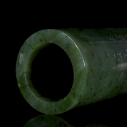 Pareja de porta inciensos de jade espinaca de Hetian 