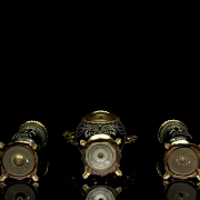 Table clock with vases Art Nouveau style, 20th century - 6