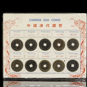 Set of ten old Chinese coins, Qing dynasty