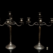 Pareja de candelabros de cinco luces, s.XX - 6