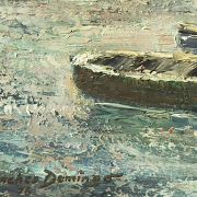 Manuel Sanchez Domingo (20th century) ‘Marine in the harbour’, 1976 - 3