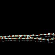 Collar de cuentas de turquesa y coral