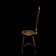 Silla giratoria tallada, s.XX